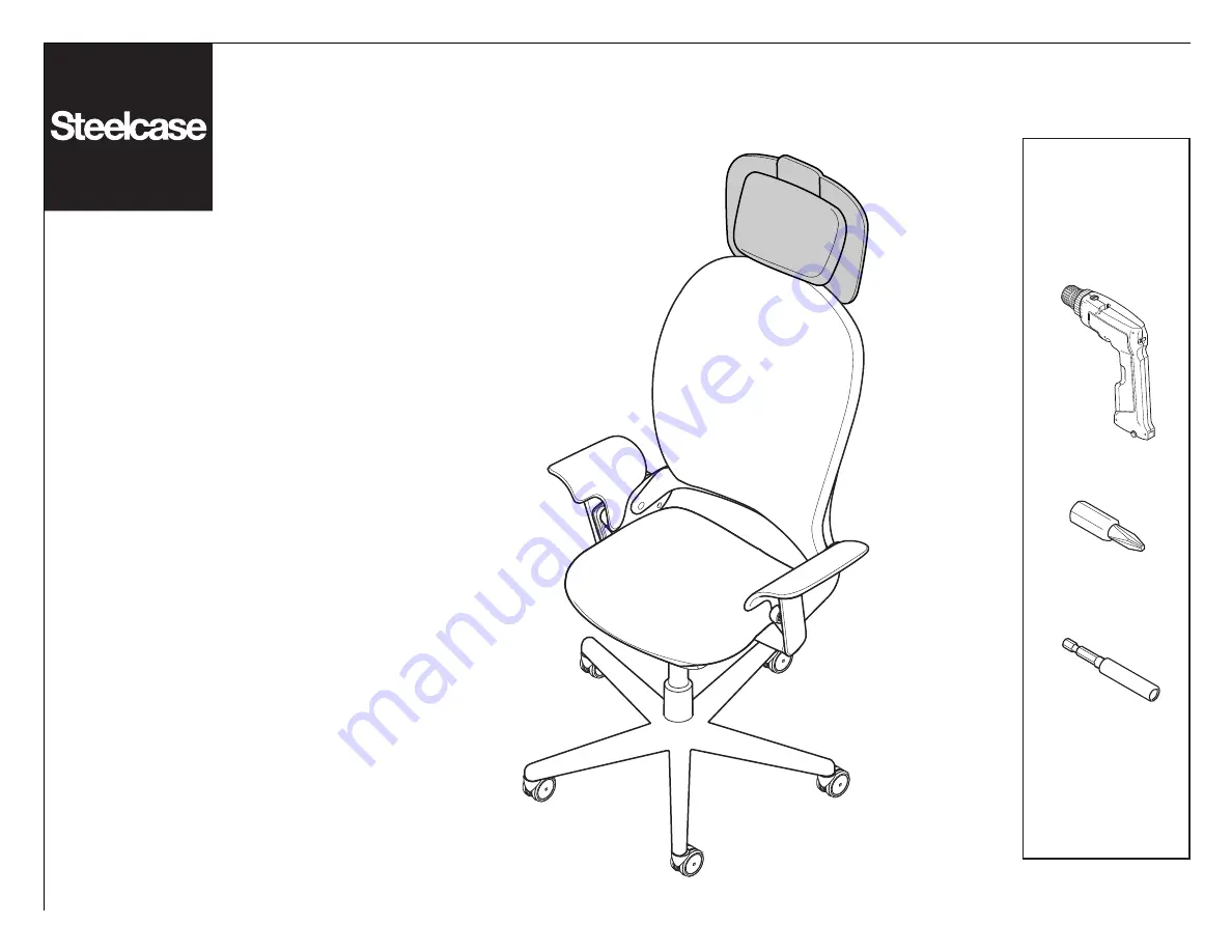 Steelcase 464 Leap Assembly Instructions Download Page 1