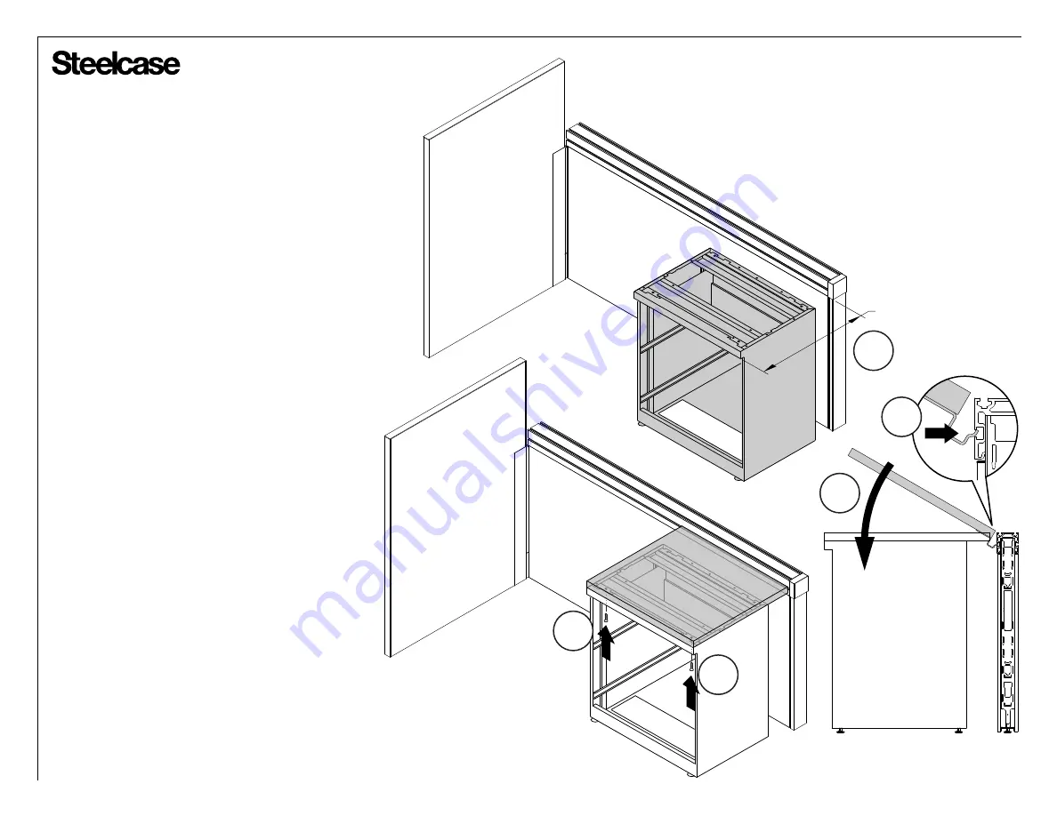 Steelcase Answer Beam Worksurface Скачать руководство пользователя страница 3