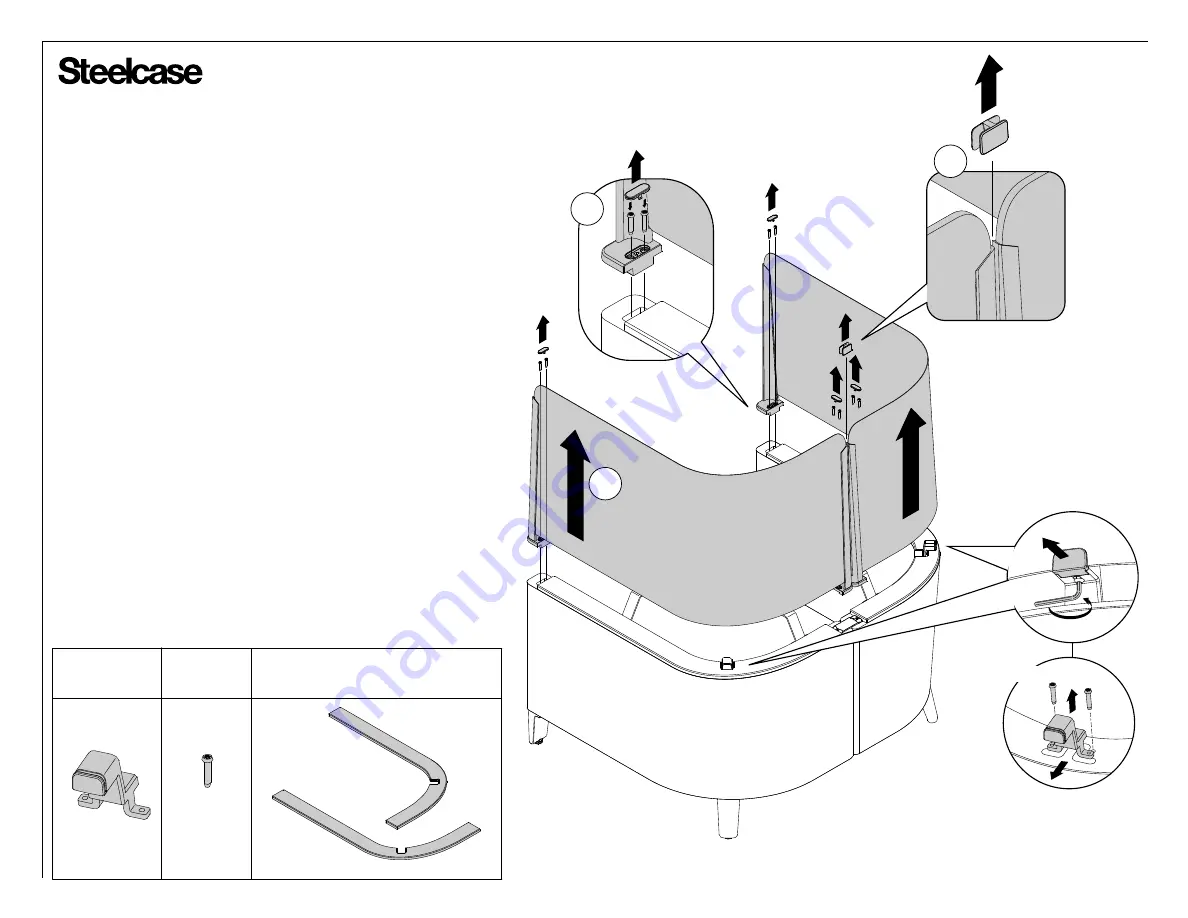 Steelcase Brody Desk Disassembly Direction Download Page 2