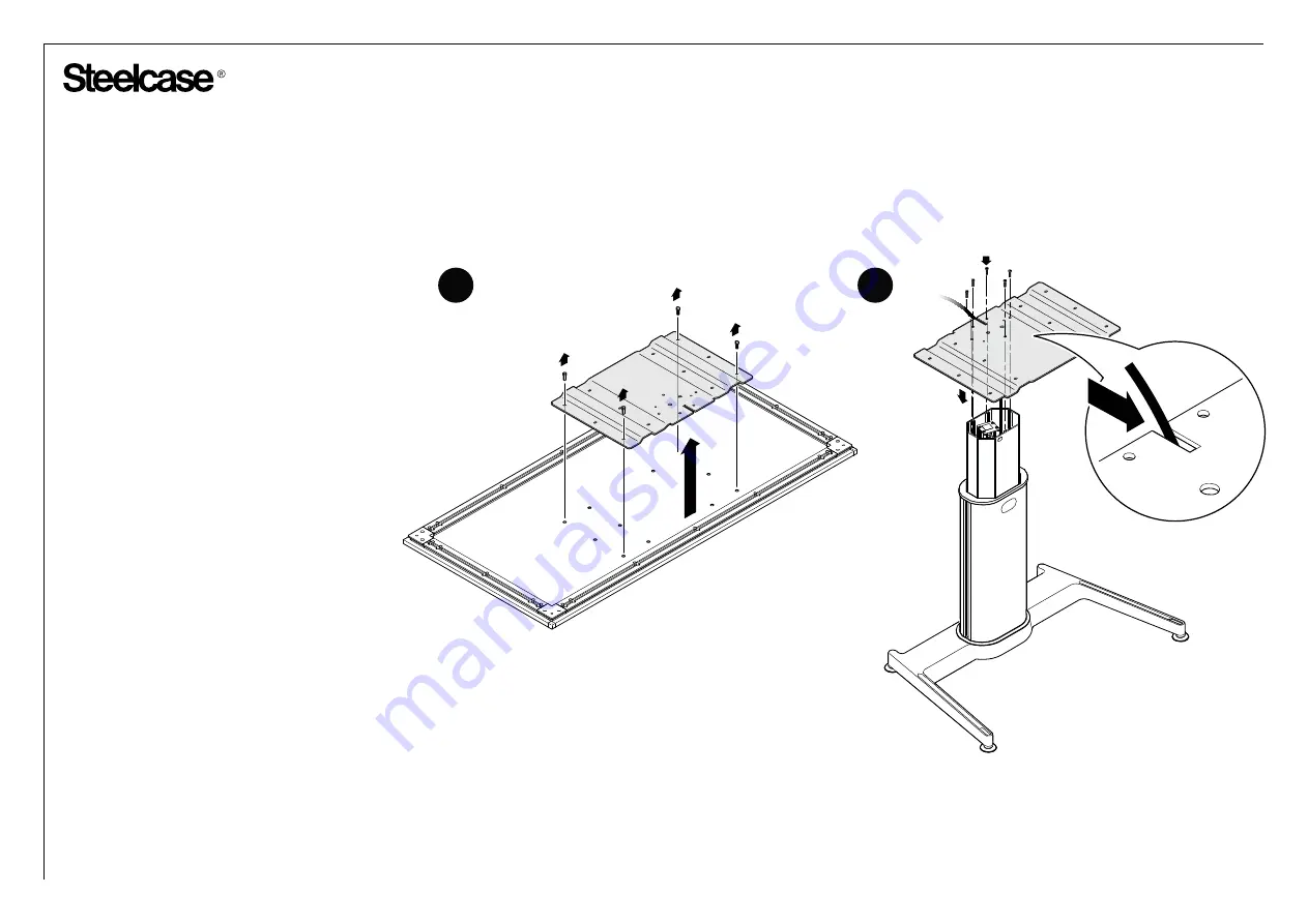 Steelcase Manifesto Airtouch Height Adjustable Desk Manual Download Page 6