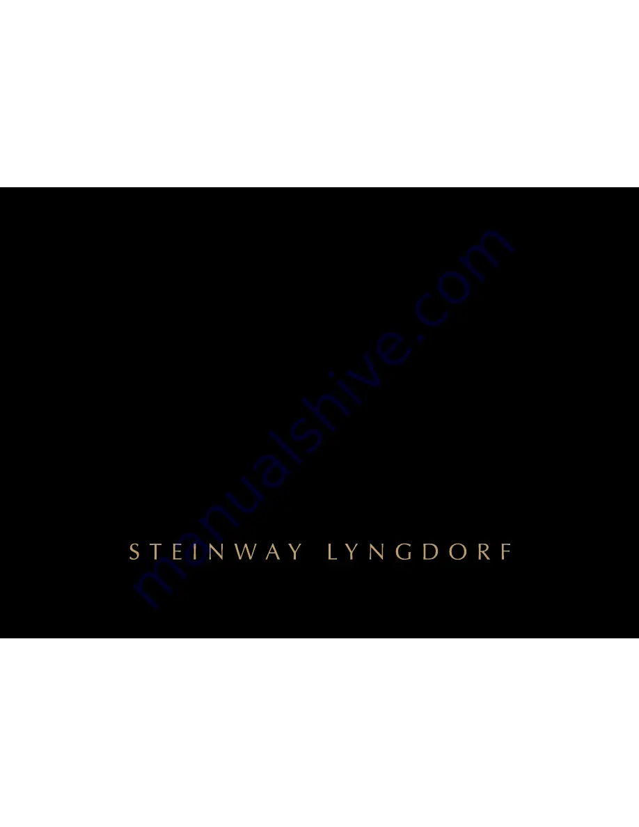 STEINWAY LYNGDORF D Owner'S Manual Download Page 1