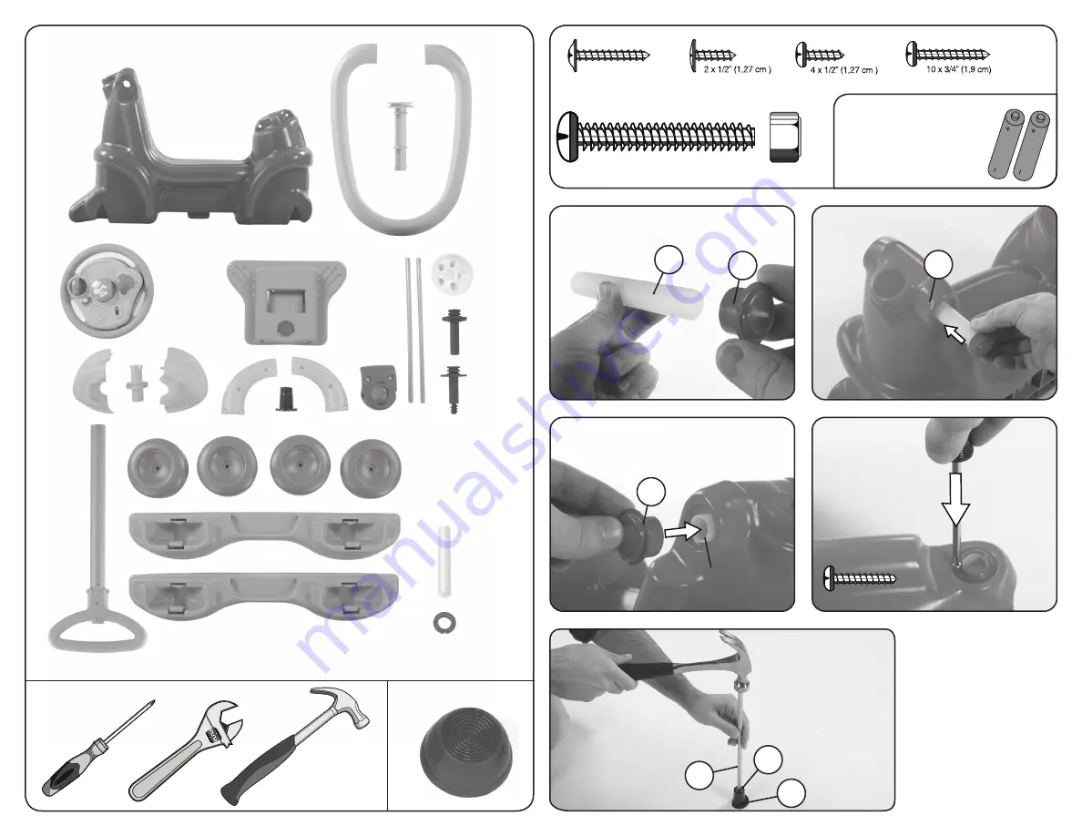 Step 2 4 in 1 Rock 'N Stroll Rider Скачать руководство пользователя страница 4