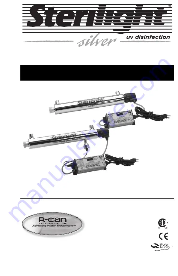 Sterilight Silver S12Q-PA Owner'S Manual Download Page 1