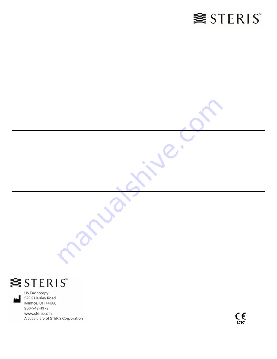 Steris AquaShield system CO2-Pentax Instructions For Use Manual Download Page 1