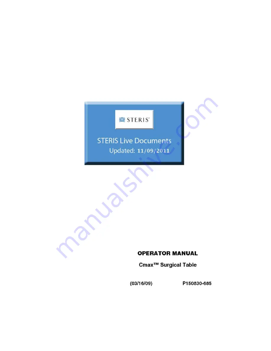 Steris Cmax Operator'S Manual Download Page 4