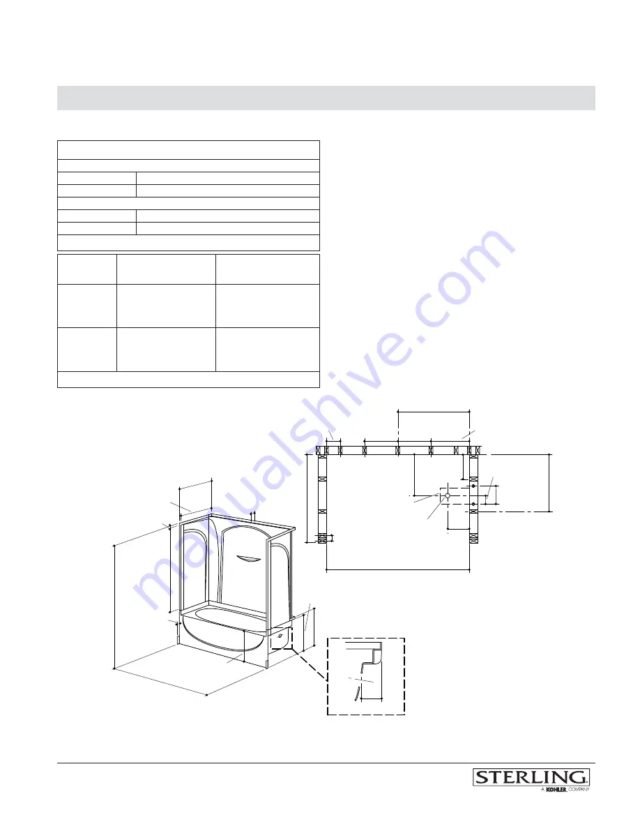 Sterling Bath/Shower System 71090110 Скачать руководство пользователя страница 2