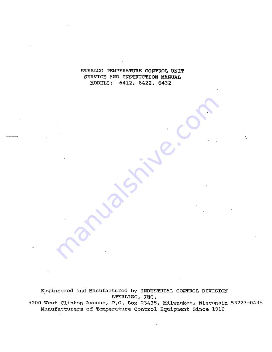 Sterling Sterl-Tronic S-6412 Service And Instruction Manual Download Page 2