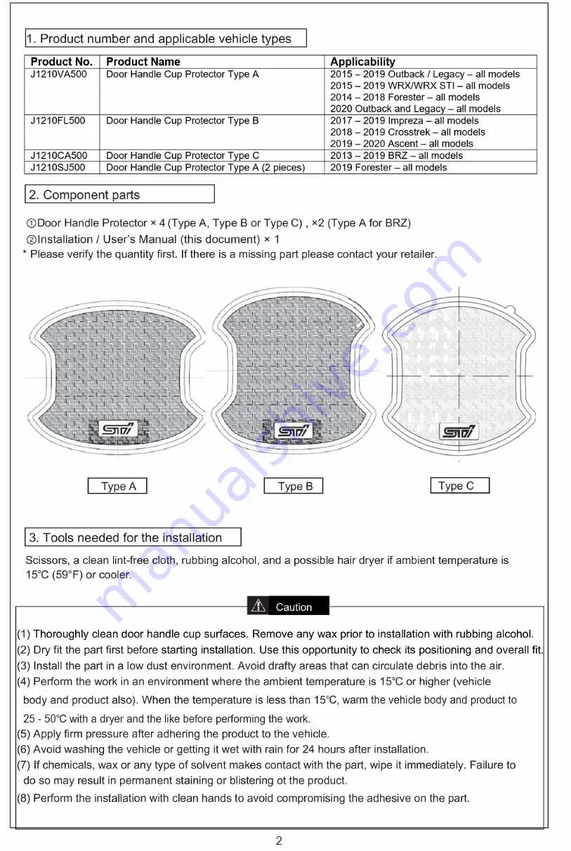 STI J1210VA500 Installation & User Manual Download Page 2