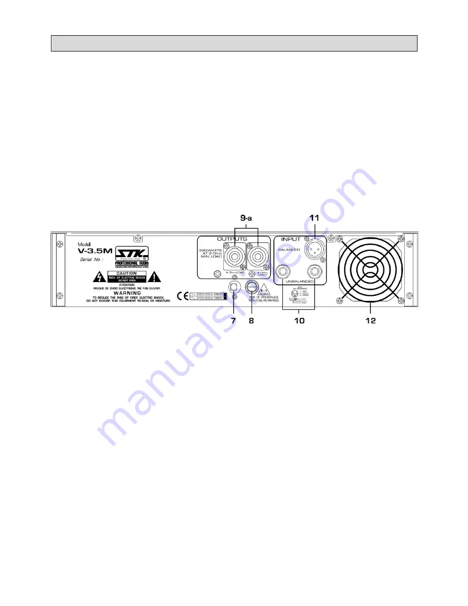 STK Professional Audio V-3.5M Скачать руководство пользователя страница 8