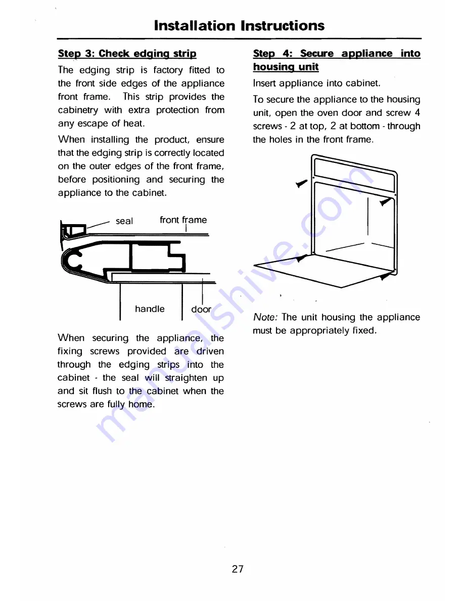 STOVES EFa600H User & Installation Instructions Manual Download Page 28