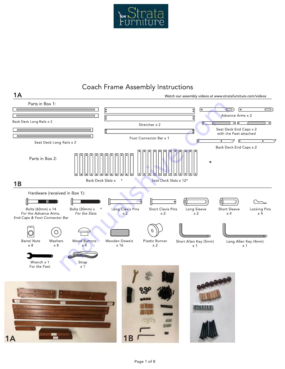 Strata Furniture Arial Arms Скачать руководство пользователя страница 2