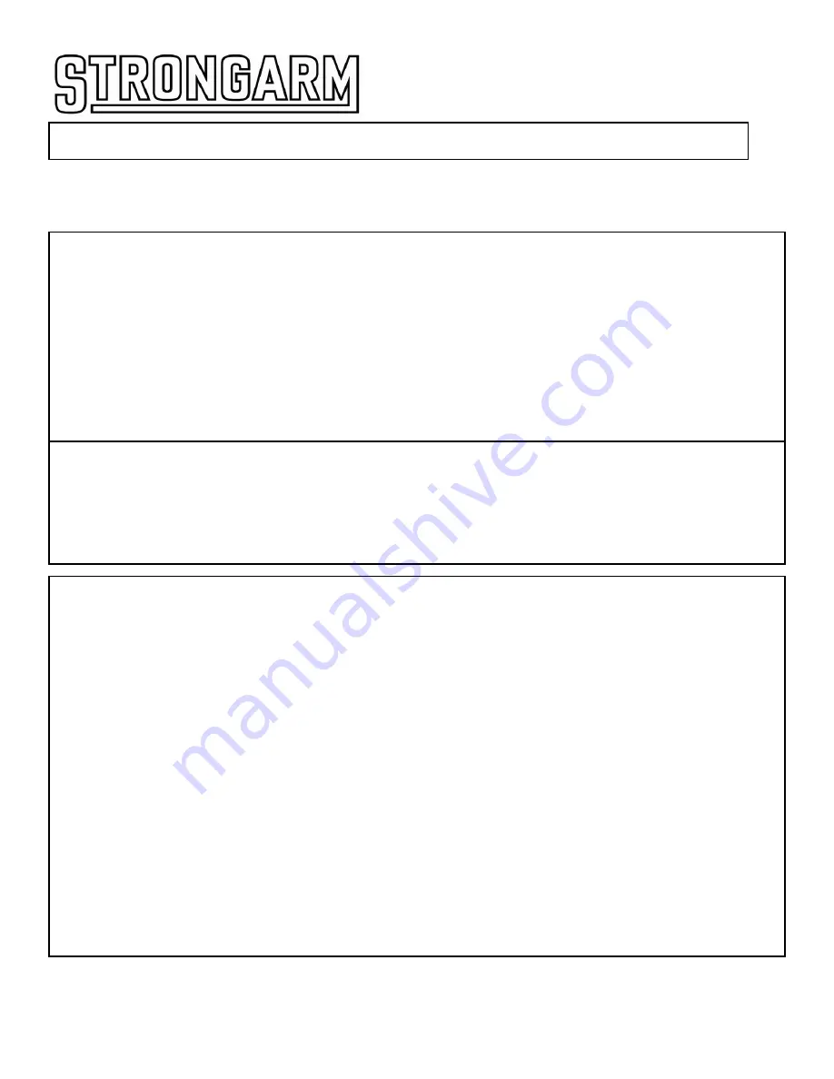 Strongarm 032173 Operating Instructions Download Page 1