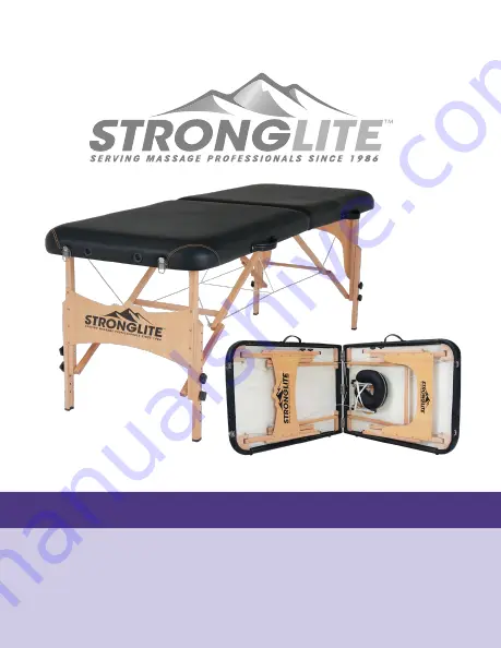 StrongLite Portable Massage Table Package Olympia Setup Manual Download Page 1