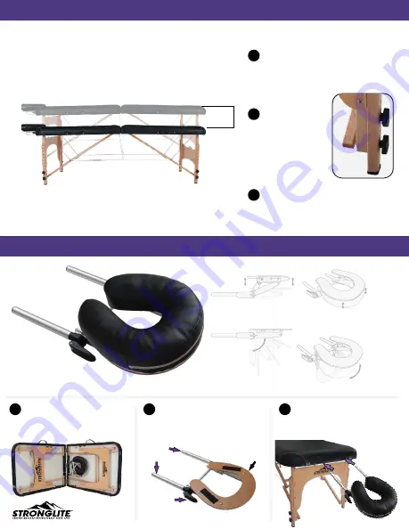 StrongLite Portable Massage Table Package Olympia Setup Manual Download Page 3