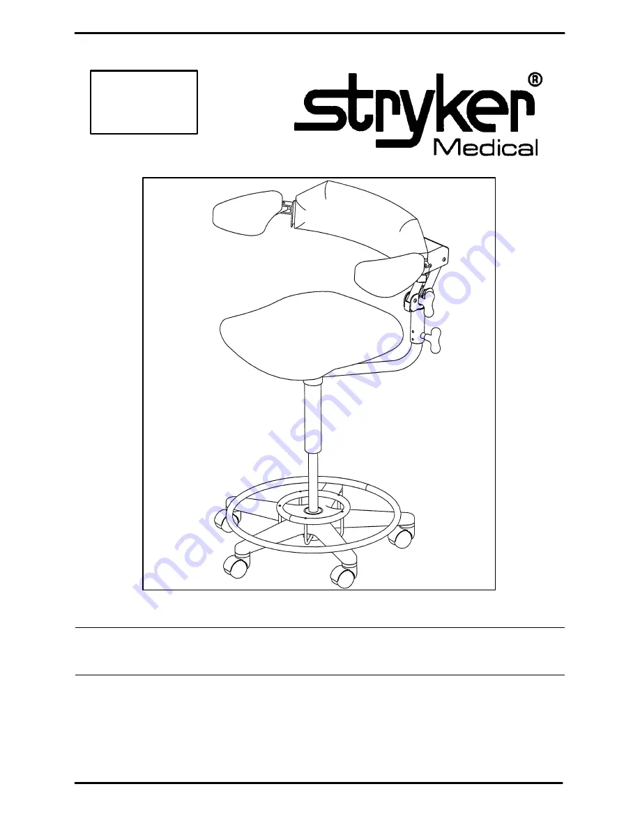 Stryker Medical 820 Скачать руководство пользователя страница 1