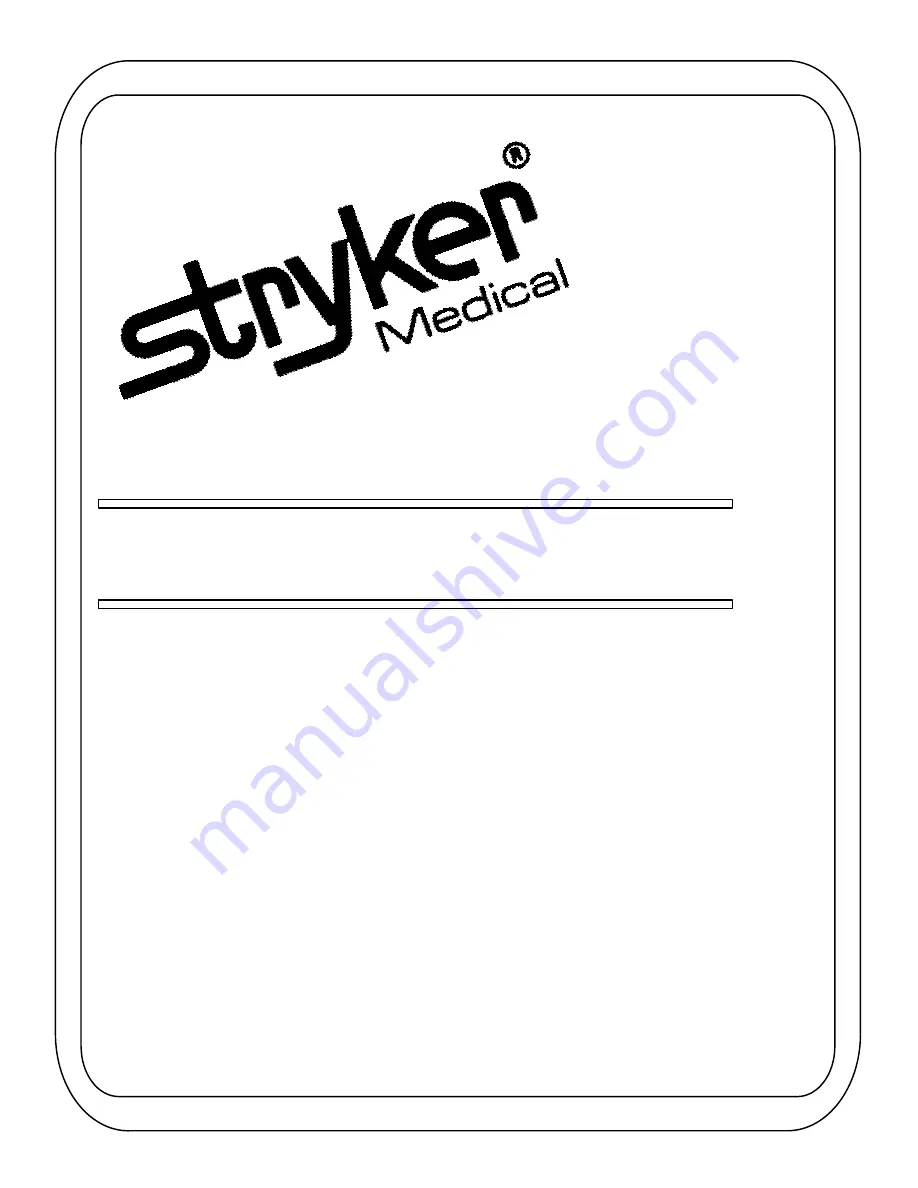 Stryker Medical 9711030047 Скачать руководство пользователя страница 1