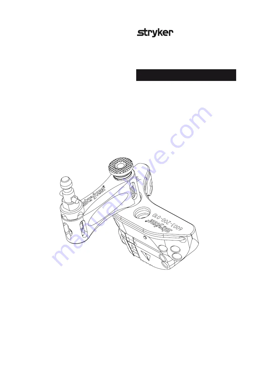 Stryker 6003-200-010 Instructions For Use Manual Download Page 1