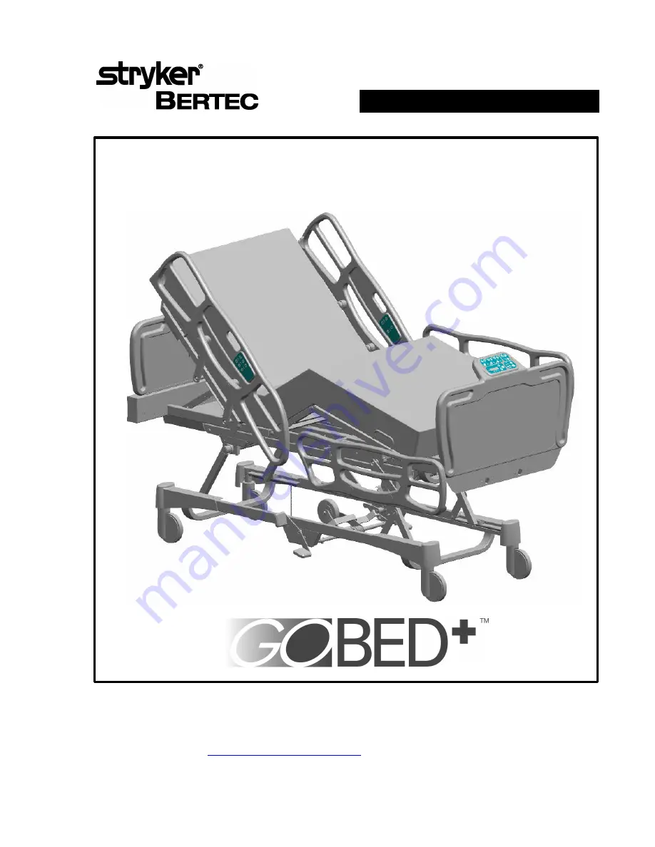 Stryker BERTEC GOBED PLUS FL20E Operation Manual Download Page 1