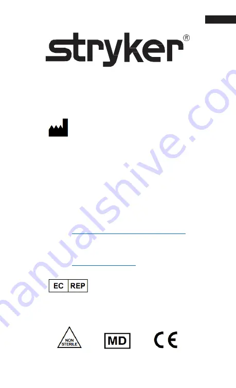 Stryker HH1001 Main Arm Instructions For Use Manual Download Page 141