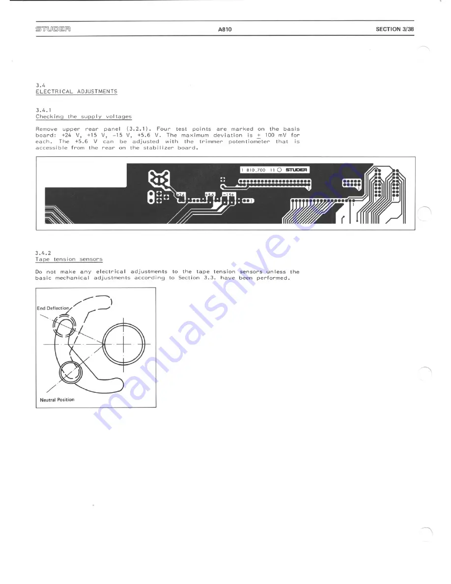 Studer A810 Operating And Service Instructions Download Page 102