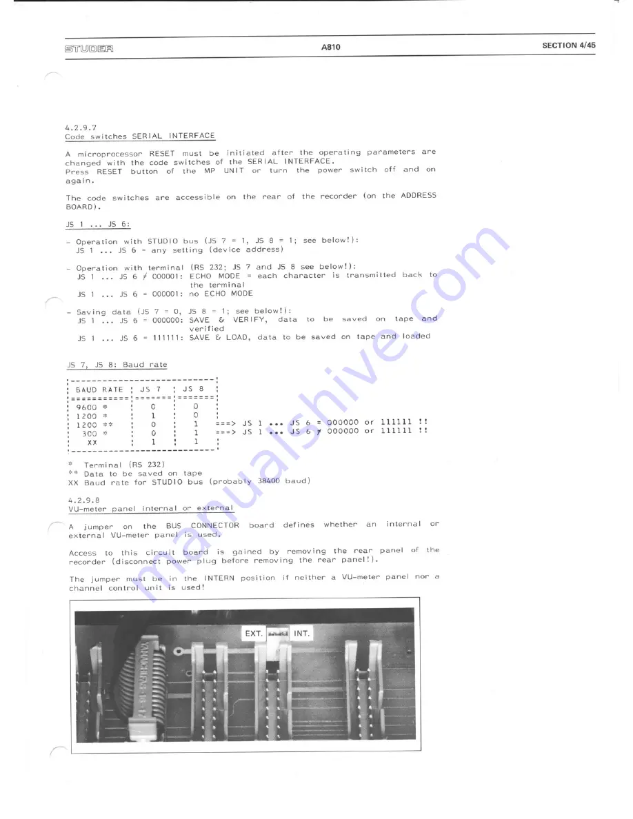 Studer A810 Operating And Service Instructions Download Page 174