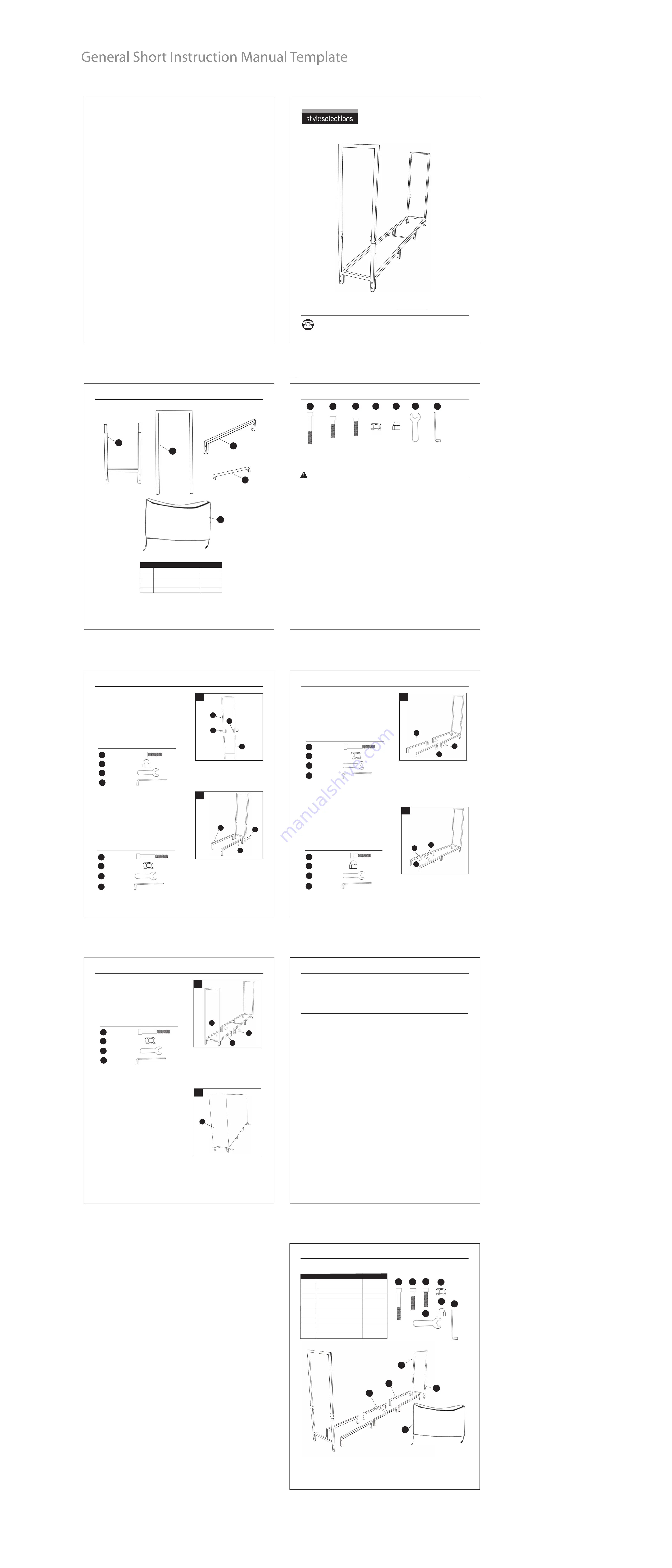 Style selections 0139852 Assembly Instructions Manual Download Page 16