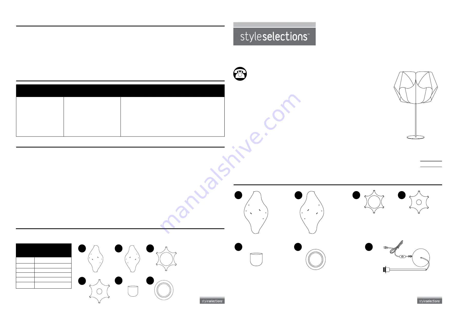 Style selections 13223 Quick Start Manual Download Page 1