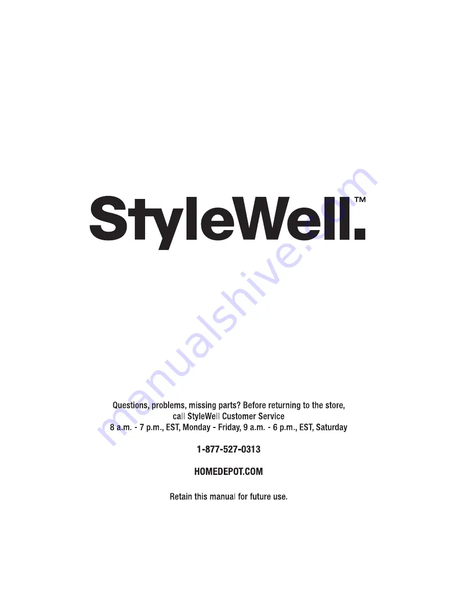 StyleWell 1003 986 549 Скачать руководство пользователя страница 12