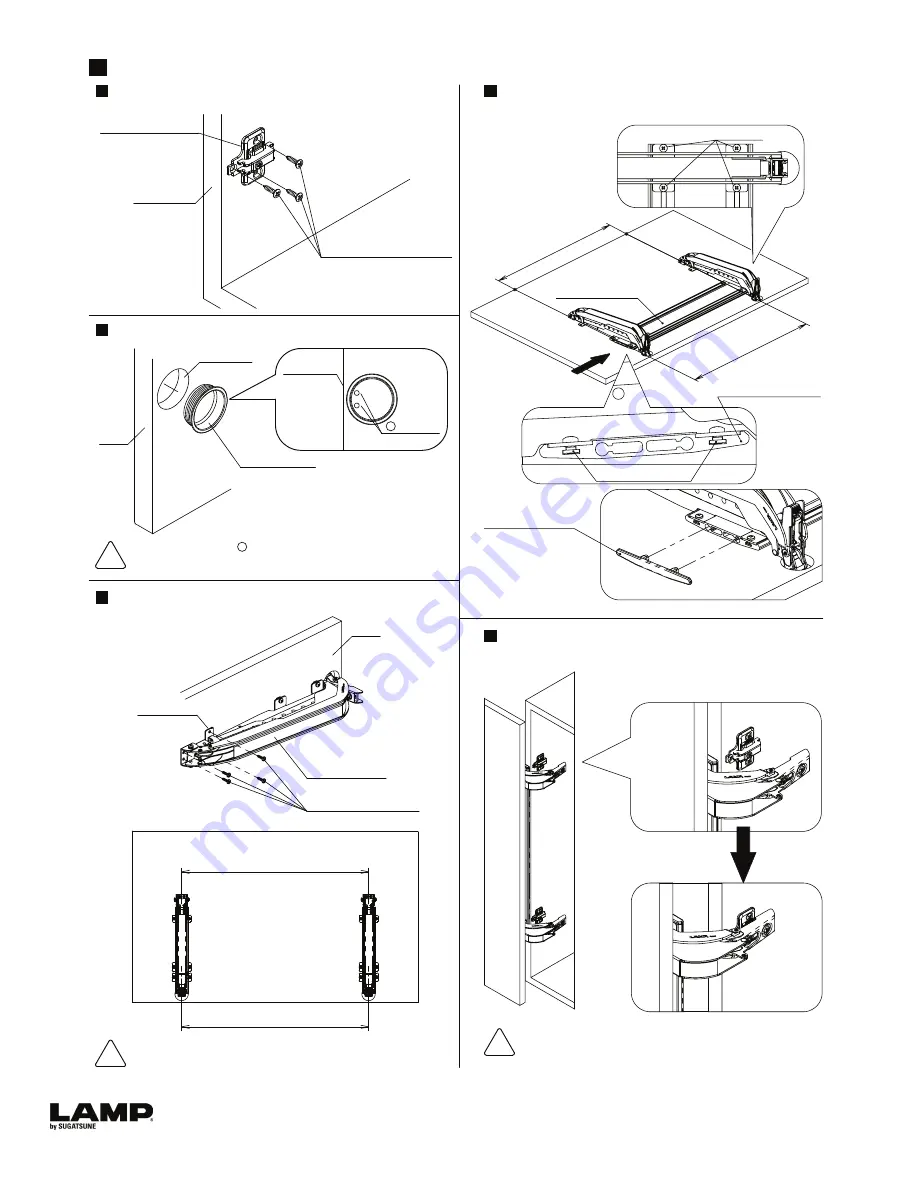 SUGATSUNE MonoFlat LIN-X hinge Instruction Manual Download Page 3