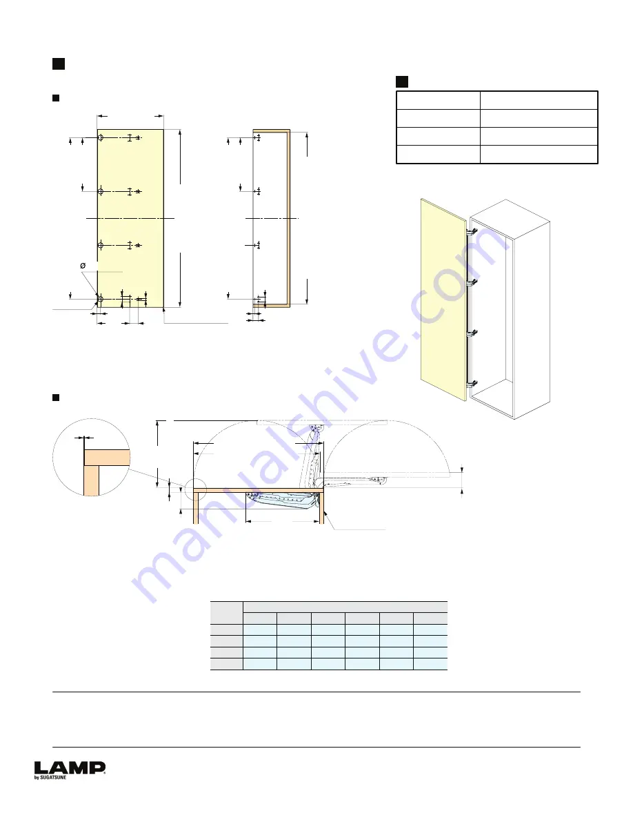 SUGATSUNE MonoFlat LIN-X hinge Instruction Manual Download Page 5