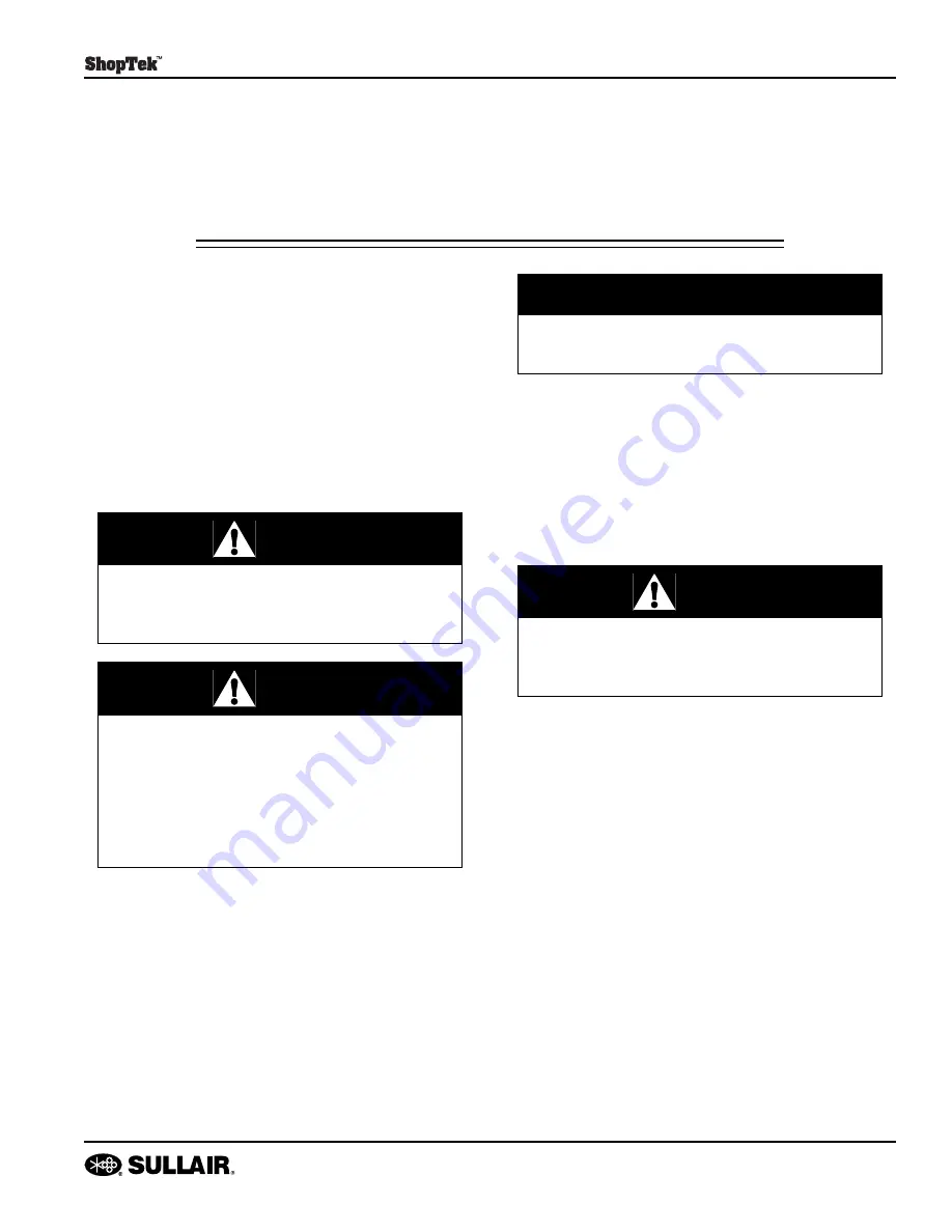 Sullair ShopTek ST18 Operation & Maintenance Manual Download Page 33