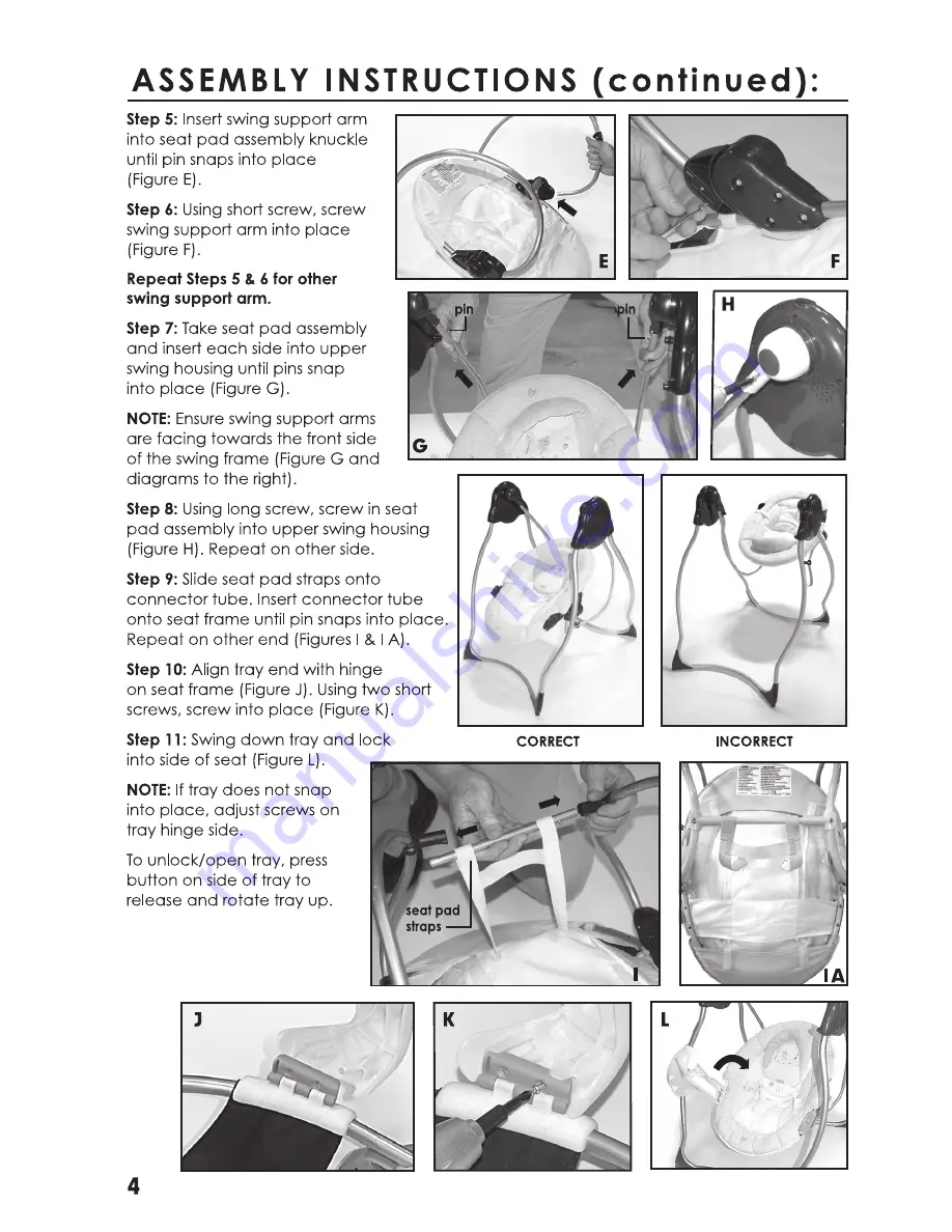 Summit Complete Comfort Swing Instruction Manual Download Page 4