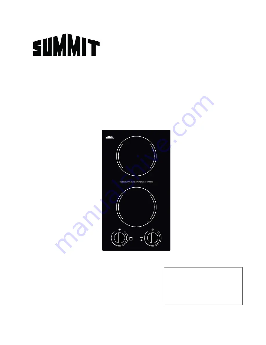 Summit CR2115 Instruction Manual Download Page 1