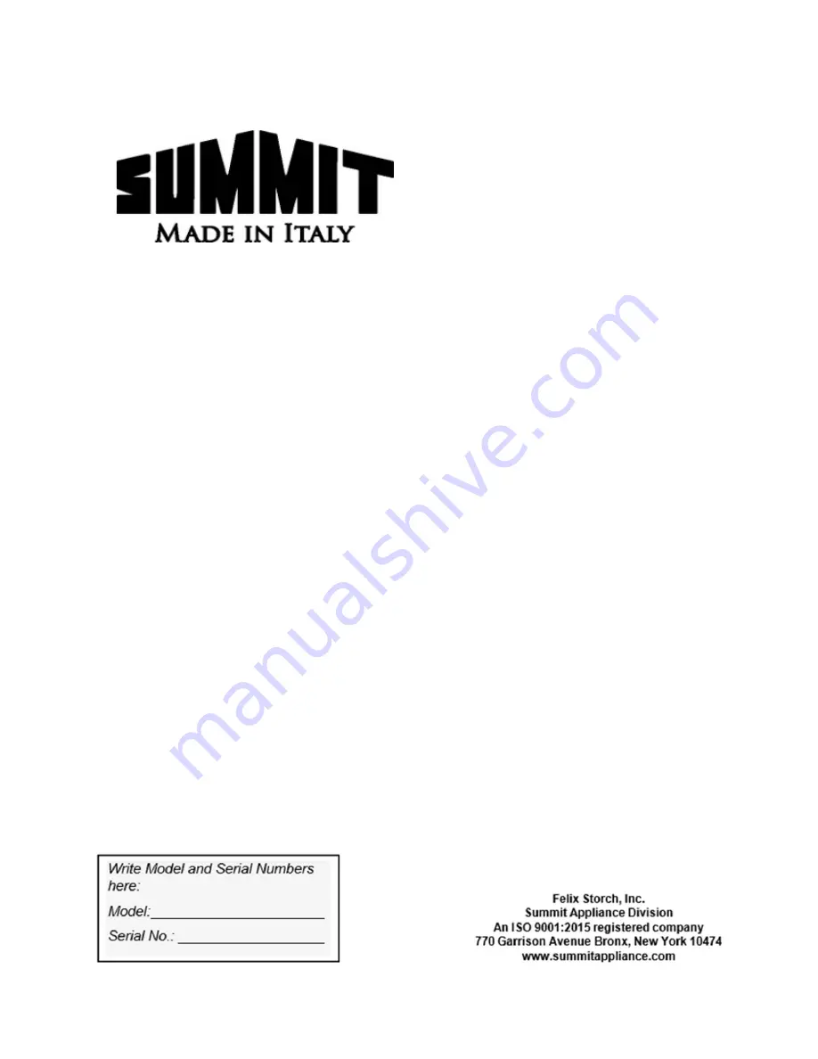 Summit GC431W User Manual Download Page 21