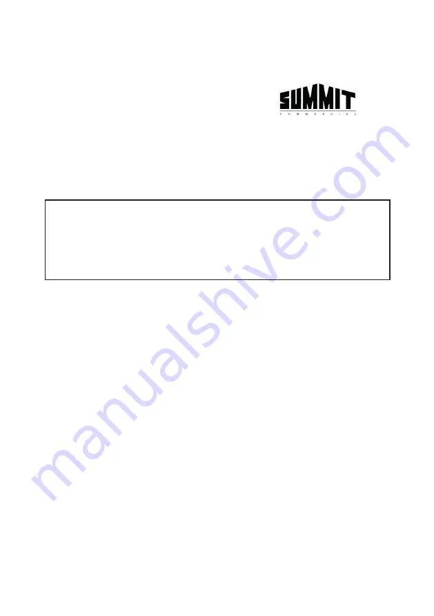 Summit SCR 1150 Instruction Manual Download Page 29