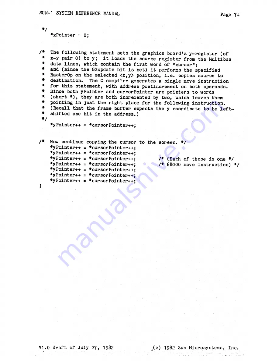 Sun Microsystems Sun-1 Reference Manual Download Page 79