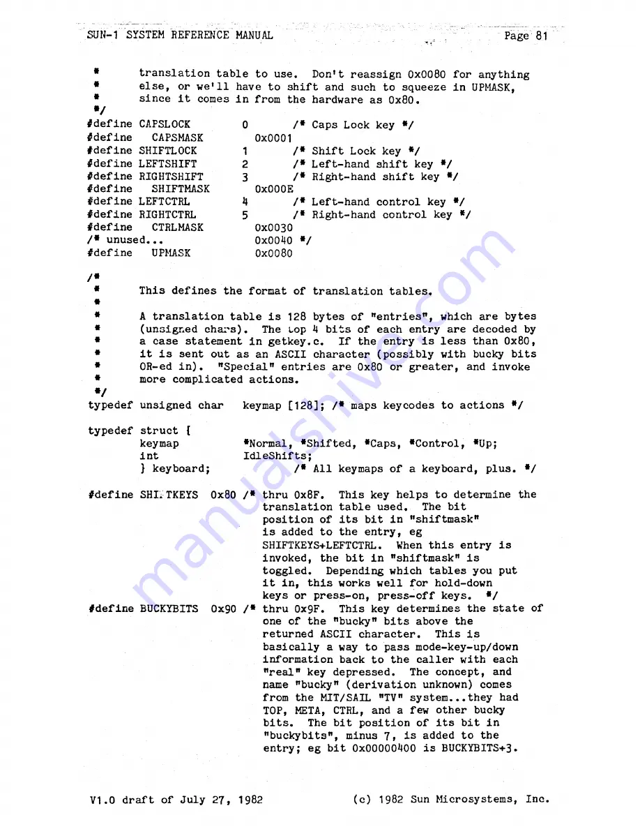 Sun Microsystems Sun-1 Reference Manual Download Page 86