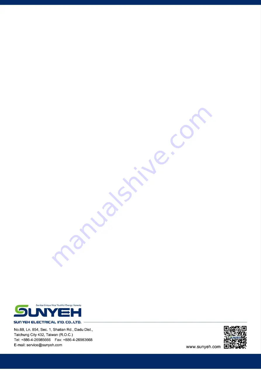 Sun Yeh Electrical M Series Operation Manual Download Page 75