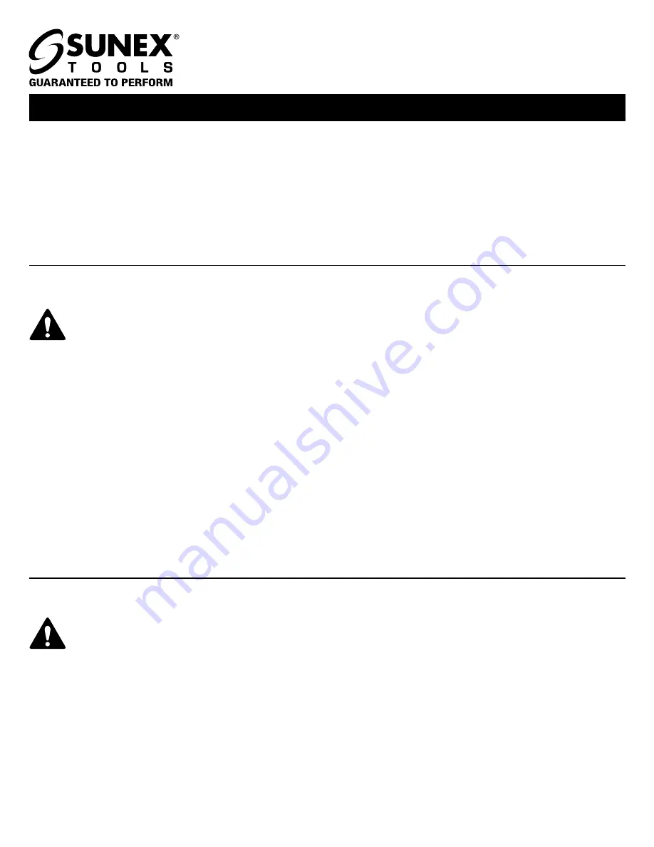 Sunex Tools 1003 Owner'S Manual Download Page 7