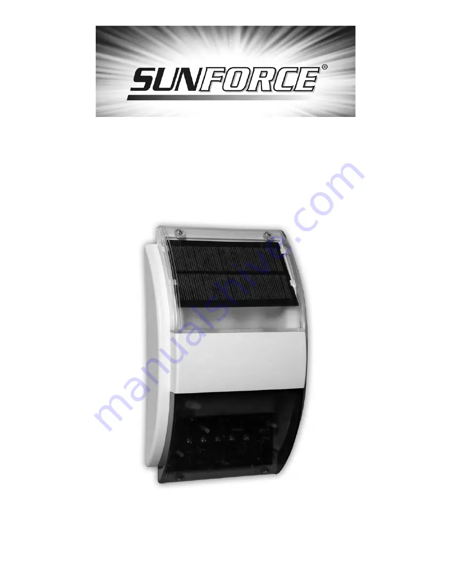 Sunforce SOLAR FLASHING ALARM SYSTEM User Manual Download Page 1