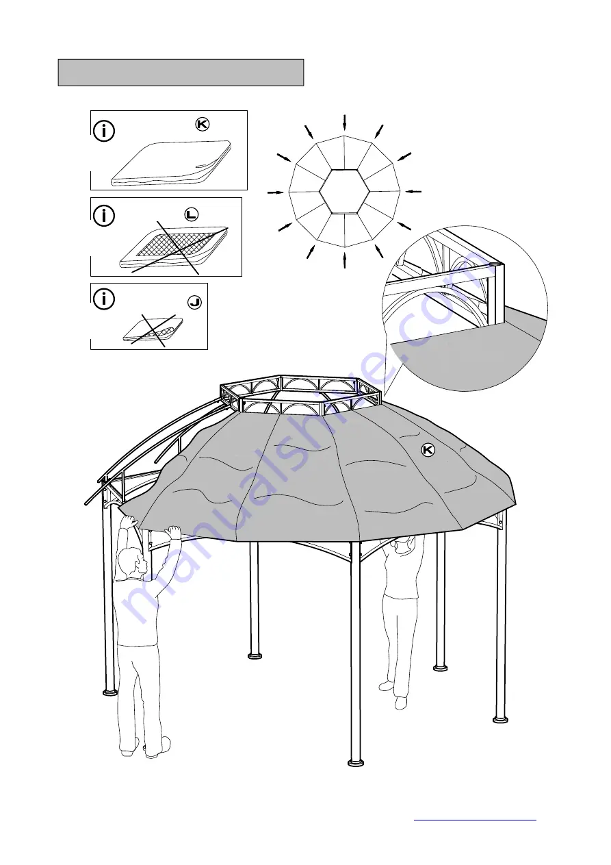 Sunjoy L-GZ793PST-F Assembly Instruction Manual Download Page 12