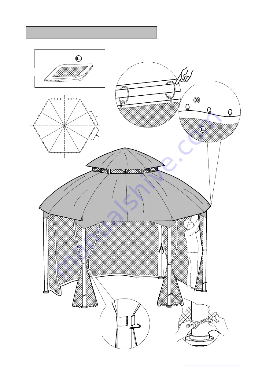 Sunjoy L-GZ793PST-F Assembly Instruction Manual Download Page 17