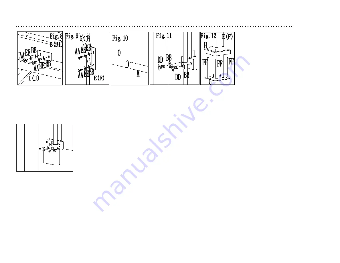 Sunjoy Threshold L-PG080PST-F6 Assembly Instructions Manual Download Page 9