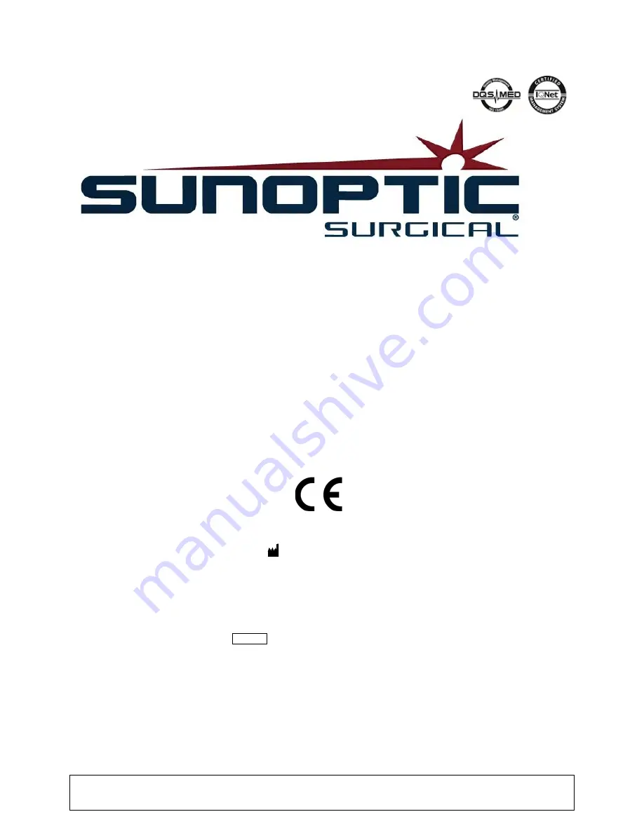 Sunoptic Surgical SSL-3736 Operator'S Manual Download Page 7