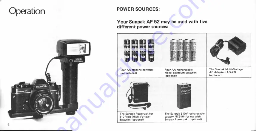 Sunpak AP-52 Owner'S Manual Download Page 8