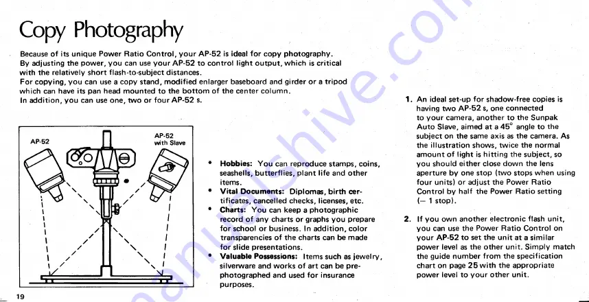 Sunpak AP-52 Owner'S Manual Download Page 22