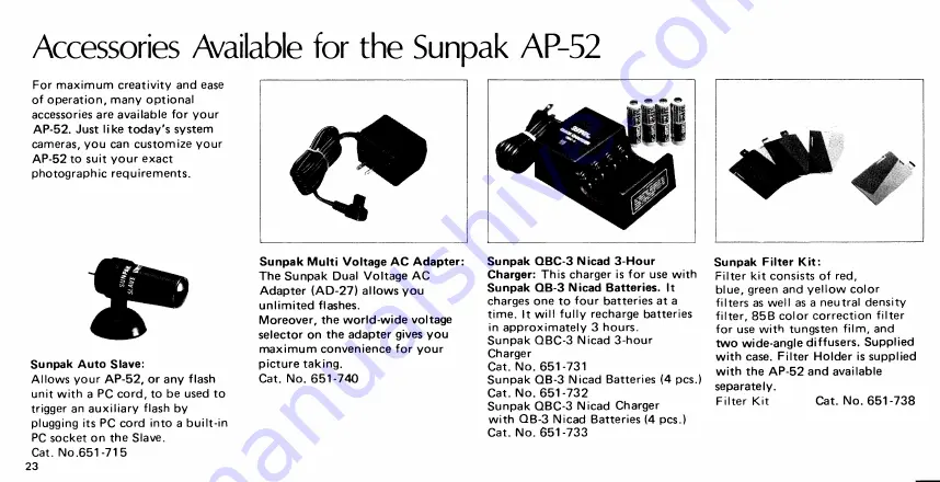 Sunpak AP-52 Owner'S Manual Download Page 26