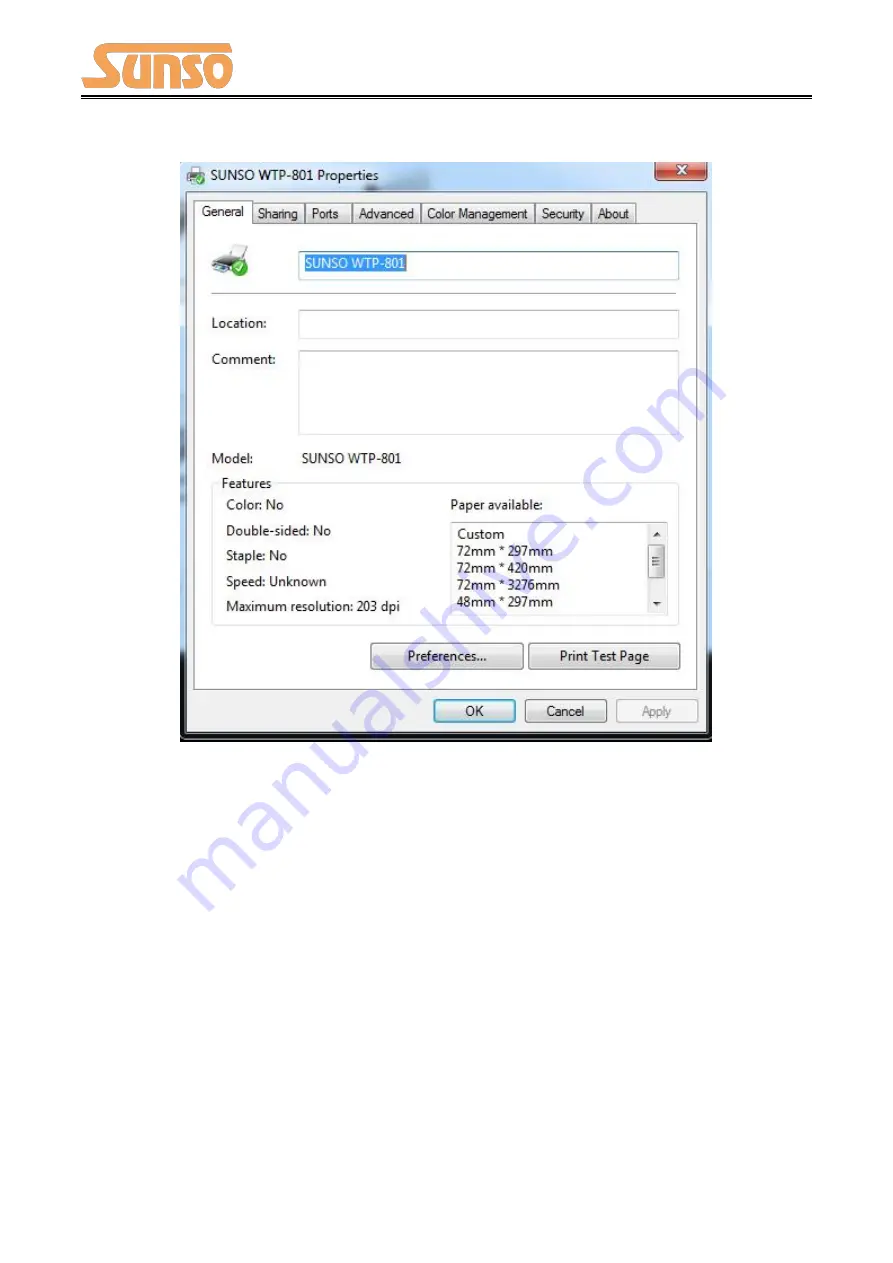 Sunso WTP-801 User Manual Download Page 120