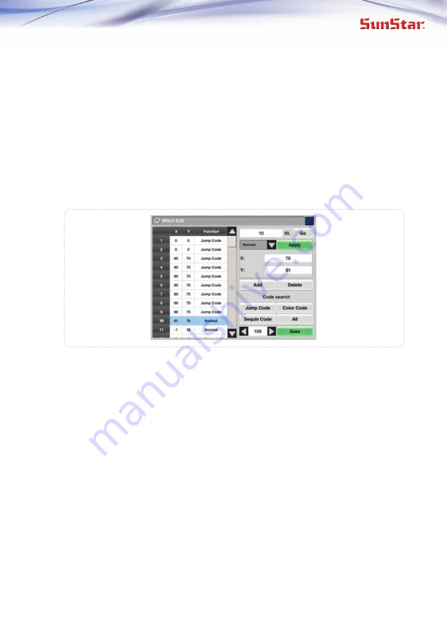 SunStar Multi Head User Manual Download Page 43