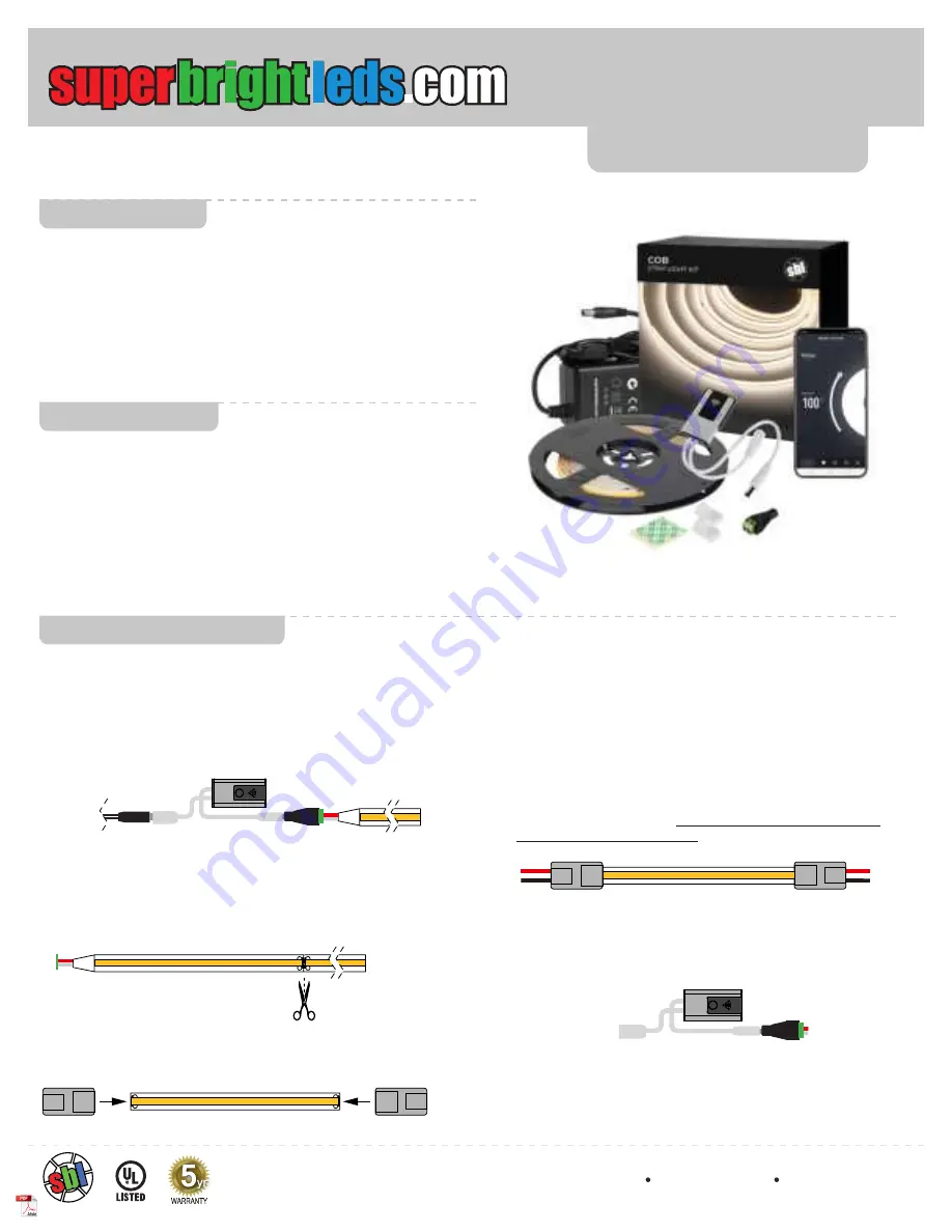 superbrightleds STN-2-COB User Manual Download Page 1